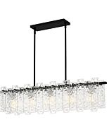 Quoizel Five Light Linear Chandelier Caspian in Matte Black