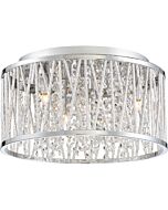 Quoizel Platinum Crystal Cove 4 Light Flush Mount in Polished Chrome