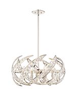 Quoizel Platinum Crescent 6 Light Pendant in Polished Nickel