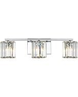 Quoizel Three Light Bath Fixture Divine in Polished Chrome