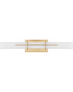 Quoizel Gemini 28 Inch Bathroom Vanity Light in Aged Brass