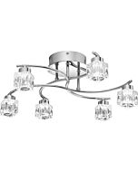 Quoizel Clear Hollow 19 Inch Ceiling Light in Polished Chrome