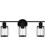 Isla 3-Light Bathroom Vanity Light in Matte Black