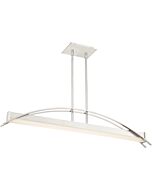 Quoizel Sabre 39 Inch Kitchen Island Light in Brushed Nickel