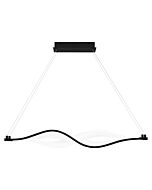 Quoizel LED Linear Chandelier Saratoga in Matte Black