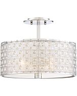 Quoizel Verity 3 Light 15 Inch Ceiling Light in Polished Chrome