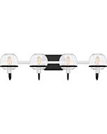 Phoenix 4-Light Bathroom Vanity Light in Matte Black