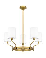 Parkington 5-Light Chandelier in Aged Brass