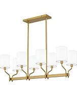 Parkington 8-Light Island Chandelier in Aged Brass