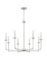 Quoizel Eight Light Chandelier Prescott in Brushed Nickel