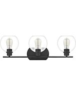 Quoizel Pruitt 3 Light 26 Inch Bathroom Vanity Light in Matte Black