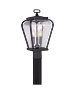 Quoizel Province 3 Light 10 Inch Outdoor Post Light in Mystic Black