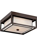 Powell 3-Light Flush Mount in Western Bronze