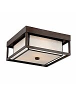 Quoizel Powell 3 Light 13 Inch Outdoor Ceiling Light in Western Bronze