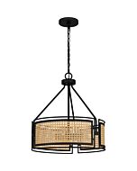 Quoizel Four Light Pendant Priya in Matte Black