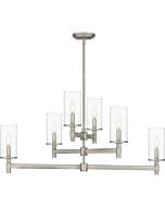 Quoizel Chandelier 6-Light Island Chandelier in Antique Nickel