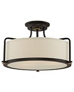 Quoizel Calvary 3 Light 18 Inch Ceiling Light in Western Bronze