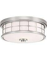 Quoizel Guardian 2 Light Ceiling Light in Brushed Nickel