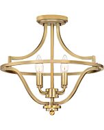 Quoizel Harvel 4 Light 16 Inch Ceiling Light in Weathered Brass