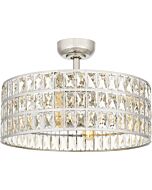 Quoizel Four Light Fandelier Quoizel Fandelier in Polished Nickel