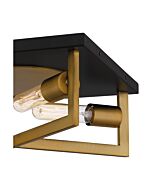 Brunson 4-Light Flush Mount in Aged Brass