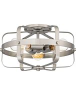 Quoizel Flush Mount 3-Light Flush Mount in Brushed Nickel