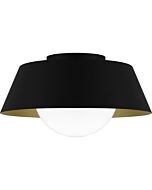 Quoizel One Light Flush Mount Quoizel Flush Mount in Matte Black