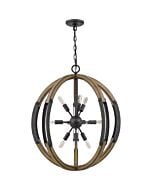 Quoizel Babaton 10 Light 26 Inch Pendant Light in Old Black Finish