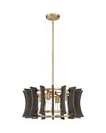 Quoizel Cordelia 4 Light 21 Inch Pendant Light in Aged Brass