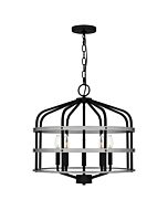 Avignon 5-Light Pendant in Matte Black