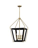 Quoizel Four Light Pendant Abbeville in Earth Black