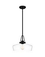 Quoizel One Light Pendant Quoizel Pendant in Matte Black