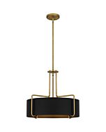 Quoizel Four Light Pendant Quoizel Pendant in Aged Brass