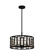 Quoizel Four Light Pendant Quoizel Pendant in Matte Black