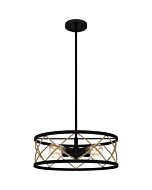 Quoizel Four Light Pendant Quoizel Pendant in Matte Black