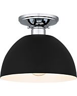 Quoizel Semi-Flush Mount 1-Light Semi-Flush Mount in Earth Black