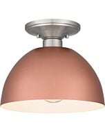 Quoizel Semi-Flush Mount 1-Light Semi-Flush Mount in Matte Rose Gold