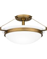 Quoizel Two Light Semi Flush Mount Quoizel SemiFlush Mount in Weathered Brass