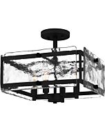 Quoizel Four Light SemiFlush Mount Quoizel SemiFlush Mount in Earth Black