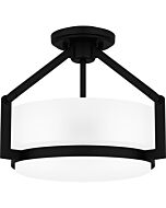 Quoizel Semi-Flush Mount 2-Light Semi-Flush Mount in Matte Black