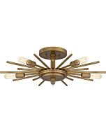 Quoizel Five Light Semi Flush Mount Quoizel SemiFlush Mount in Weathered Brass