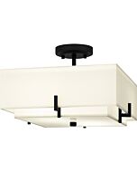 Quoizel Two Light Semi Flush Mount Quoizel SemiFlush Mount in Matte Black