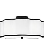 Quoizel Four Light Semi Flush Mount Quoizel SemiFlush Mount in Matte Black