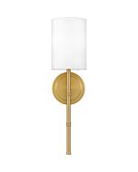 Quoizel One Light Wall Sconce Quoizel Wood in Aged Brass