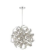 Quoizel Ribbons 5 Light 17 Inch Pendant Light in Crystal Chrome