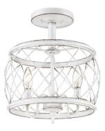 Quoizel Dury 3 Light Ceiling Light in Antique White