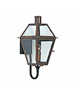 Quoizel Rue De Royal 10 Inch Outdoor Hanging Light in Aged Copper