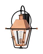 Quoizel Rue De Royal 18 Inch Outdoor Wall Lantern in Aged Copper