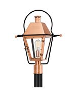 Quoizel One Light Outdoor Post Mount Rue De Royal in Aged Copper