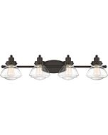 Quoizel Scholar 4 Light 8 Inch Bathroom Vanity Light in Palladian Bronze